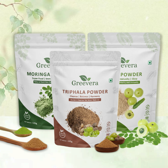 Amla + Moringa + Triphala | 100% Pure & Natural