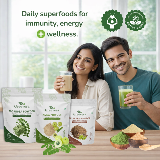 Amla + Moringa + Triphala | 100% Pure & Natural