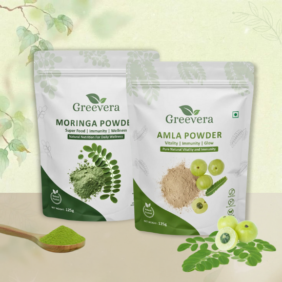 Amla + Moringa Powder | 100% Pure & Natural