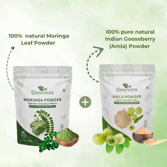 Amla + Moringa Powder | 100% Pure & Natural
