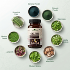 Greevera Plant-Based Calcium + Vitamin D3 Capsules | Bone, Teeth & Muscle Support | High Absorption Formula