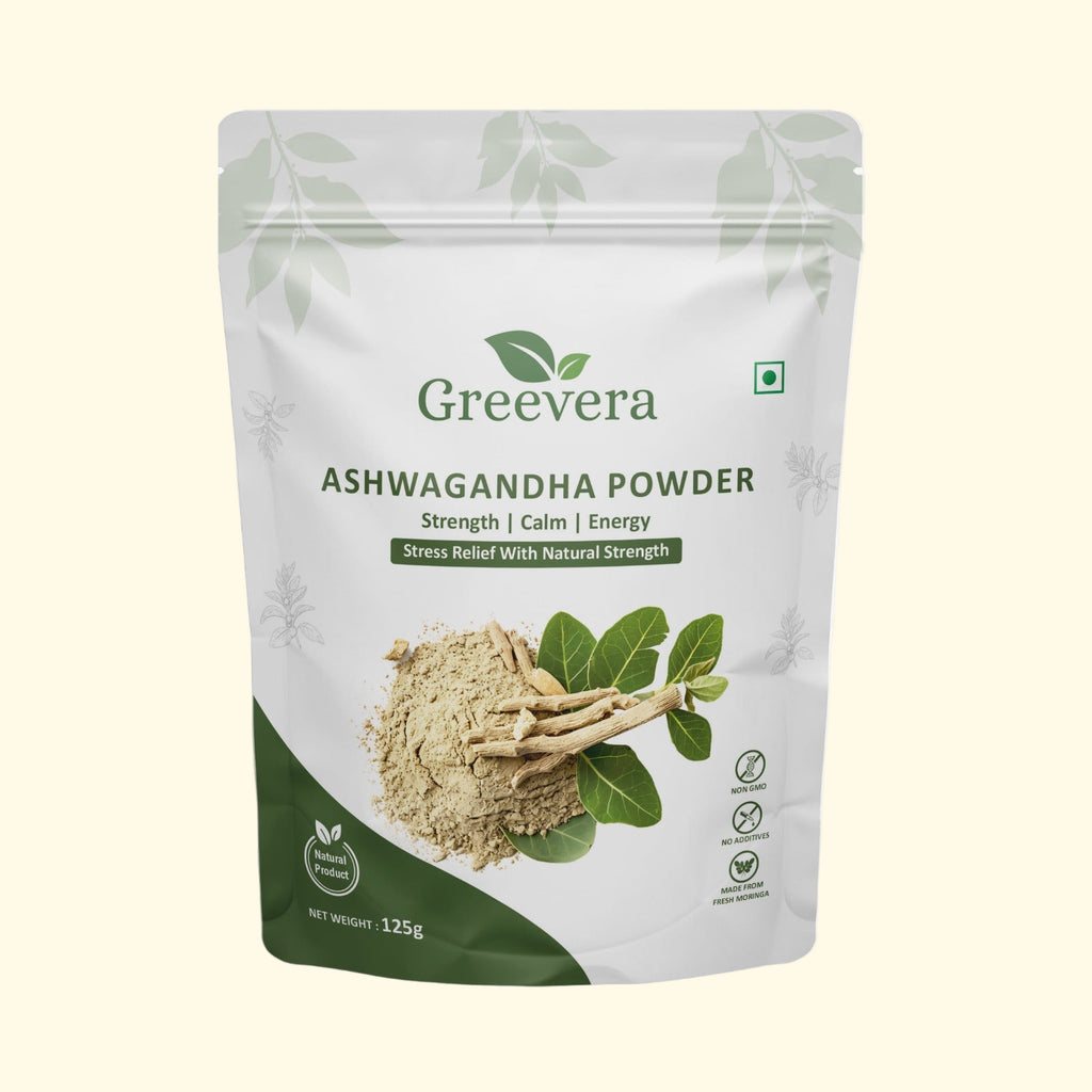 Greevera Ashwagandha Powder | 100% Pure & Natural Stress Relief & Energy Booster